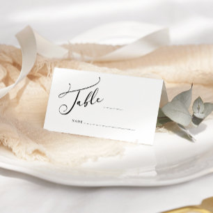 Placement Carte de table de mariage à écriture simple modern