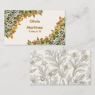 Placement Carte de table de mariage à la fleur d'oranger de
