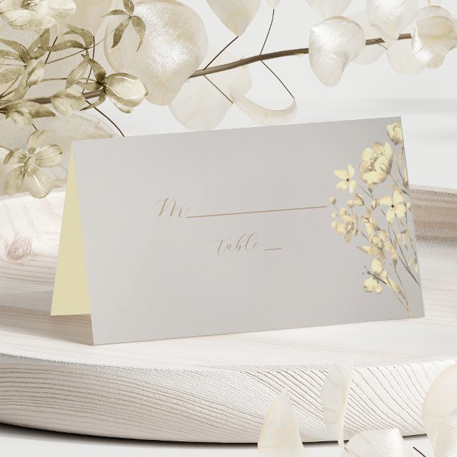 Placement Carte de table de mariage bohème automnal à fleurs (Créateur téléchargé)