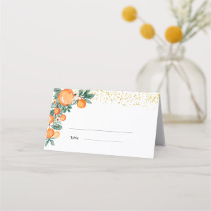 Placement Carte de table de mariage Citrus Oranges