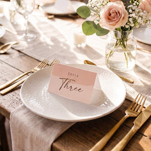 Placement Carte de table de mariage élégante et simple rose
