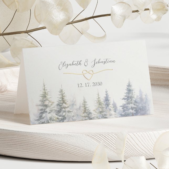 Placement Carte de Table de Mariage en Forêt de Pins (Créateur téléchargé)