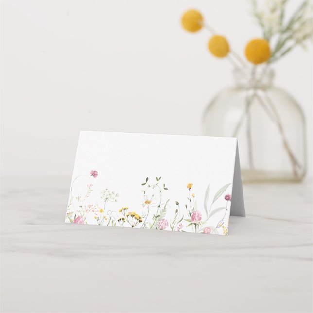 Placement Carte de table de mariage Fleurs sauvages (Devant)