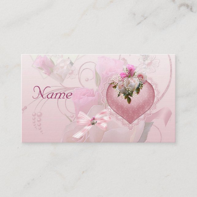 Placement Carte de table de mariage nom floral rose Supprime (Devant)