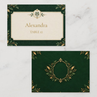 Placement Carte de table de mariage personnalisée en vert fo