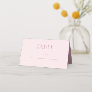 Placement Carte de table de Mariage Rose chic