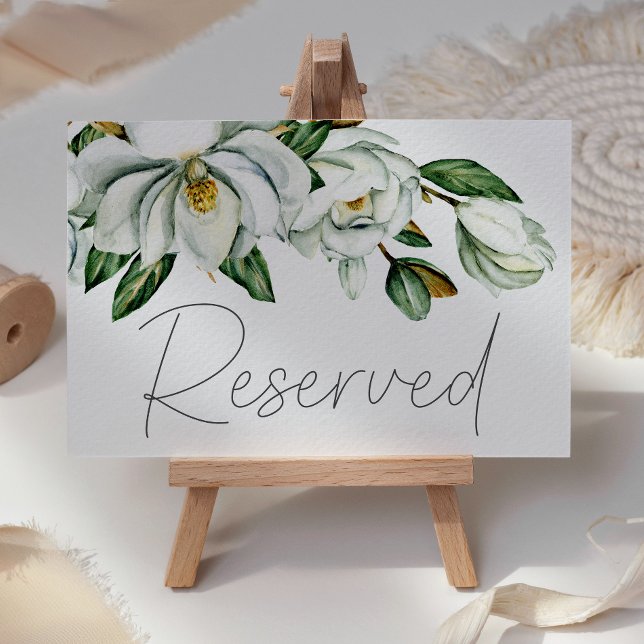 Placement Carte de table de mariage rustique florale Magnoli (Créateur téléchargé)