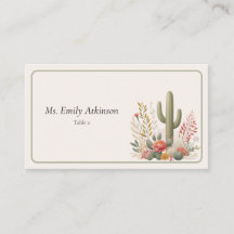 Carte de table de mariage Saguaro & Sage Flat