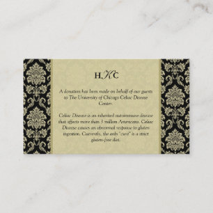 Placement Carte de table de réception en noir et ivoire Dama