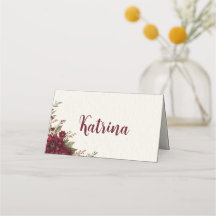 Carte de table élégante florale de Thanksgiving