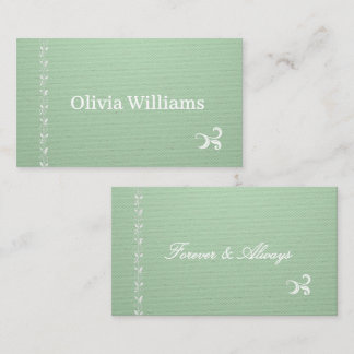 Placement Carte de table élégante verte pistache pour mariag