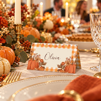 Placement Carte de table Friendsgiving Carte de nom de Thank