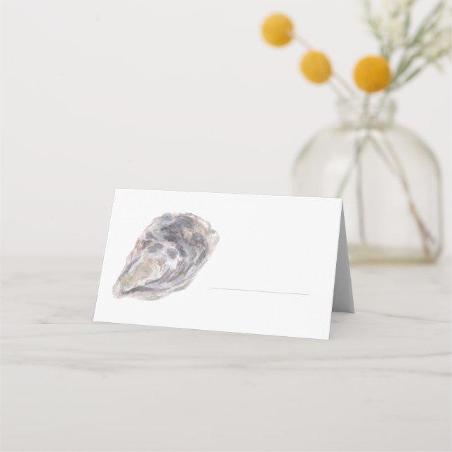 Placement Carte de table Huître à l'aquarelle (Devant)