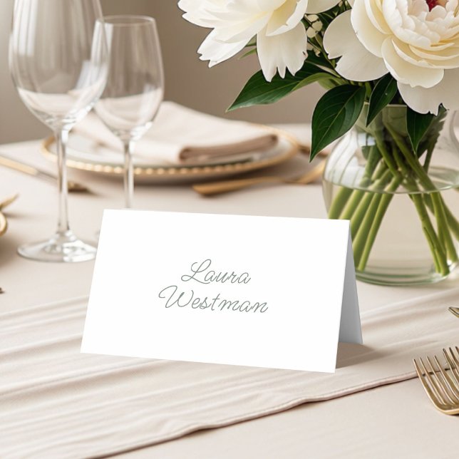 Placement Carte de table mariage écriture simple blanche Sag (Créateur téléchargé)