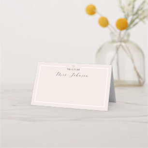 Placement Carte de table minimale pour la douche de mariée