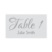 Carte de table minimaliste moderne pour mariage