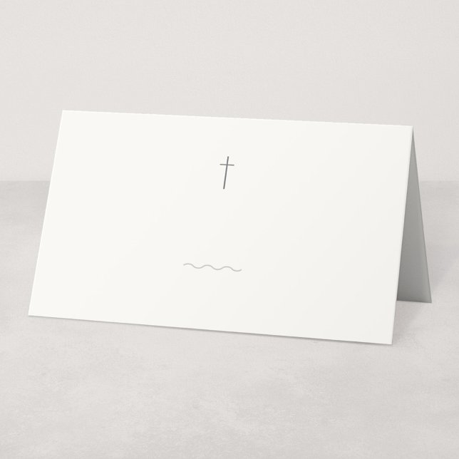 Placement Carte de table ou étiquette de buffet religieux Gr (Grace | Stone - Folded Buffet or Place Card for Handwriting)