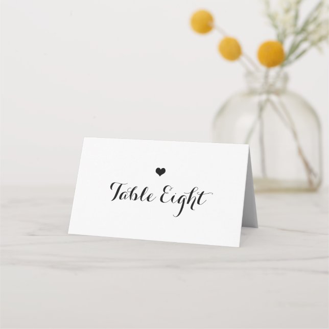 Placement Carte de table petit coeur (Devant)