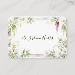 Placement Carte de table plate Cascading Calla