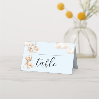 Placement Carte de table pliable pour Baby Shower Ours en Pe