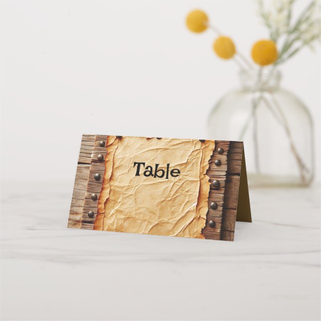 Placement Carte de table pliée de mariage (Devant)