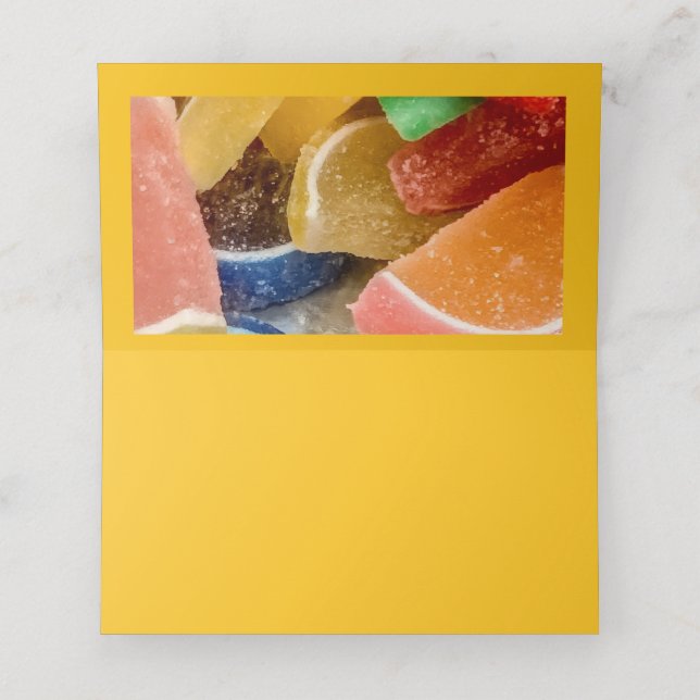 Placement Carte de table pliée pour l'anniversaire des enfan (Intérieur déplié)