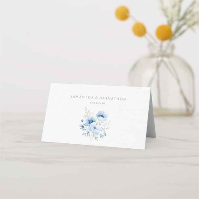 Placement Carte de table pliée pour mariage à motif floral b (Dos)