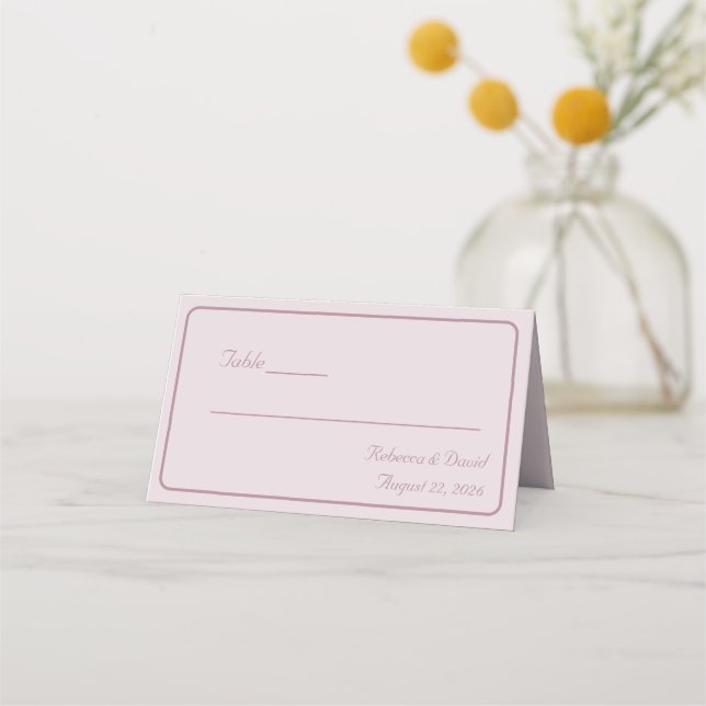 Placement Carte de table pliée pour mariage catholique Deux  (Devant)