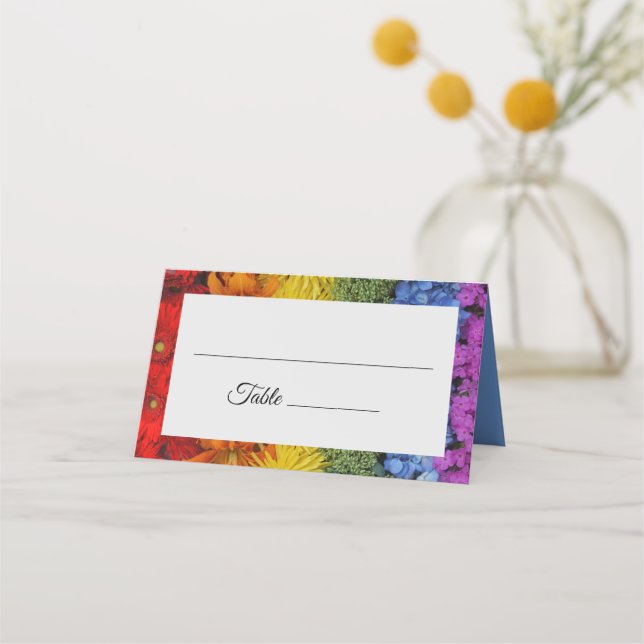 Placement Carte de table pliée pour mariage Love Is Love Pri (Devant)