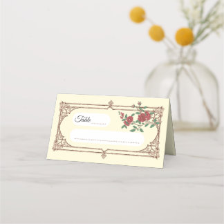 Placement Carte de table pliée pour mariage romantique médié