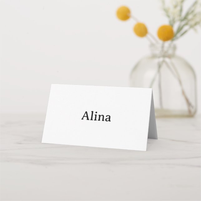 Placement Carte de table pliée pour promotion de marque simp (Devant)