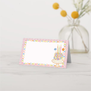 Placement Carte de table pour anniversaire Rose Cue le Confe
