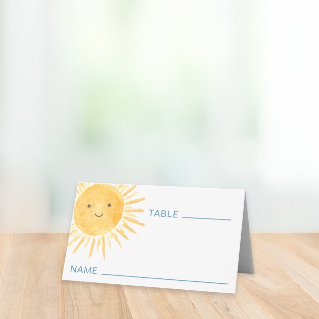 Placement Carte de table pour Baby Shower au Soleil (Créateur téléchargé)