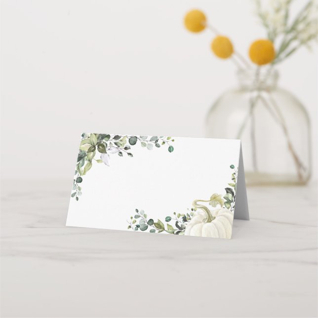 Placement Carte de table pour Baby Shower avec citrouille ve (Devant)