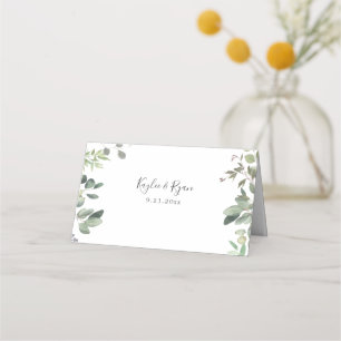 Placement Carte de table Rustique Eucalyptus