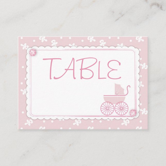 Placement Carte de table Sweet One Girl Mini plat (Devant)