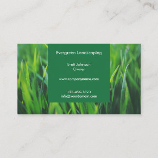 Placement Carte de visite d'herbe personnalisé