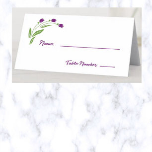 Placement Carte d'emplacement de conception de trois tulipes
