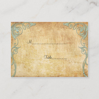 Placement Carte d'emplacement de table des tourbillons de pa