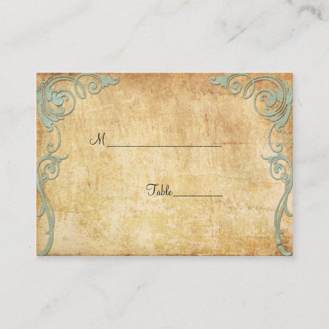 Placement Carte d'emplacement de table des tourbillons de pa (Devant)
