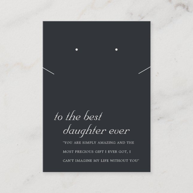 PLACEMENT CARTE D'ÉQUIPEMENT DE CADEAU POUR FILLE NOIRE ET B (Devant)