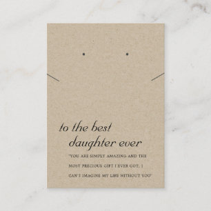 PLACEMENT CARTE D'ÉQUIPEMENT DE LA FILLE DE KRAFT RUSTIQUE