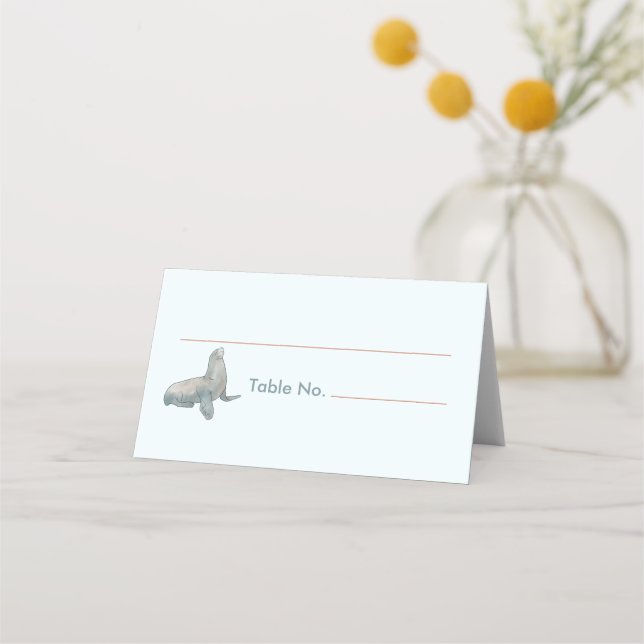 Placement Carte des lieux de mariage de plage (Devant)