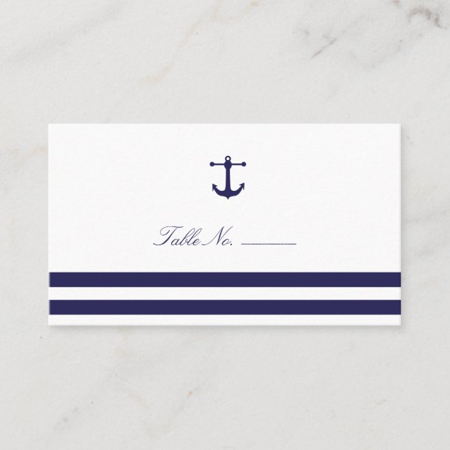 Placement Carte d'escorte de table de la marine nautique (Devant)
