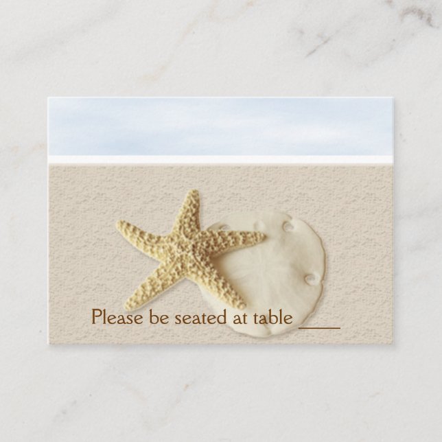 Placement Carte d'escorte étoile et dollar de sable (Devant)