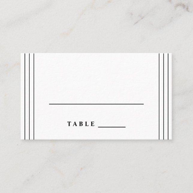 Placement Carte d'escorte Mariage de romance simple (Devant)