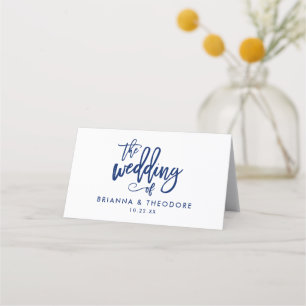 Placement Carte d'escorte pliée de Mariage de la marine à la