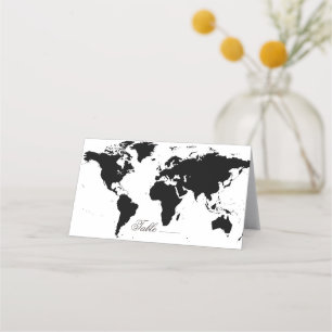 Placement Carte du monde - Couleurs modifiables Carte de lie