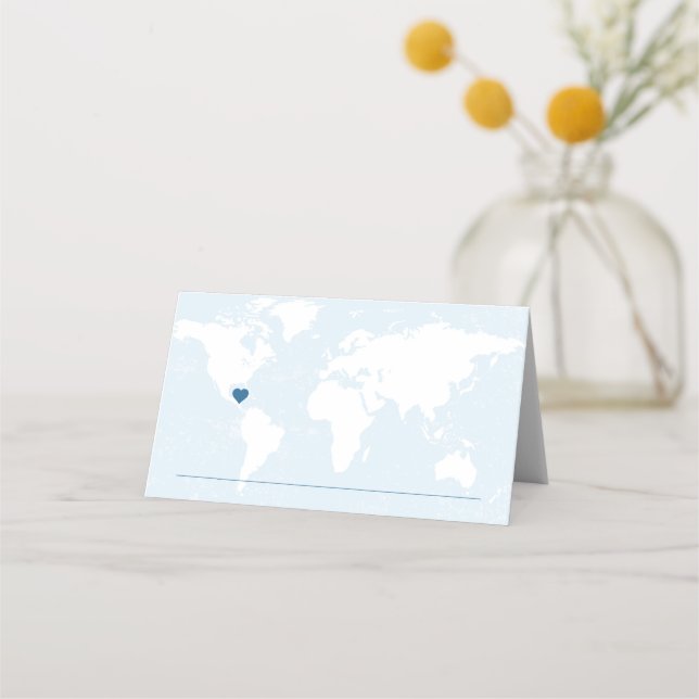 Placement Carte du monde et timbres de passeport personnalis (Devant)
