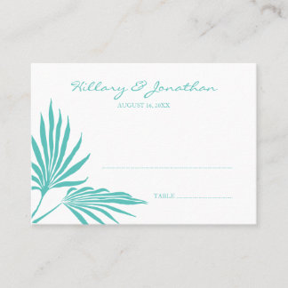 Placement Carte du nom du mariage de l'escorte en feuille de